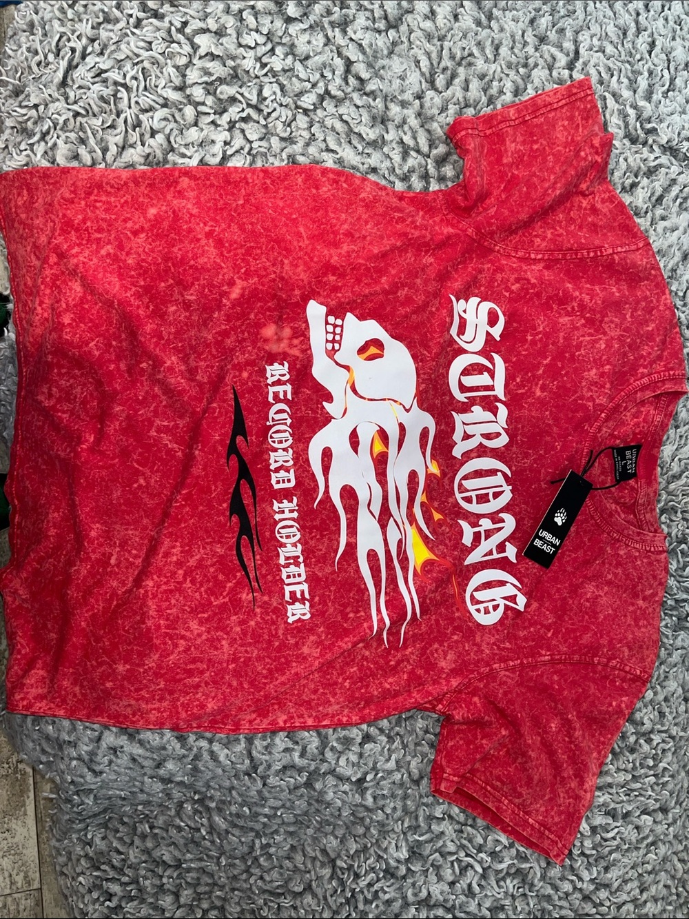 Red Graphic Short Sleeve Tee - Strong
